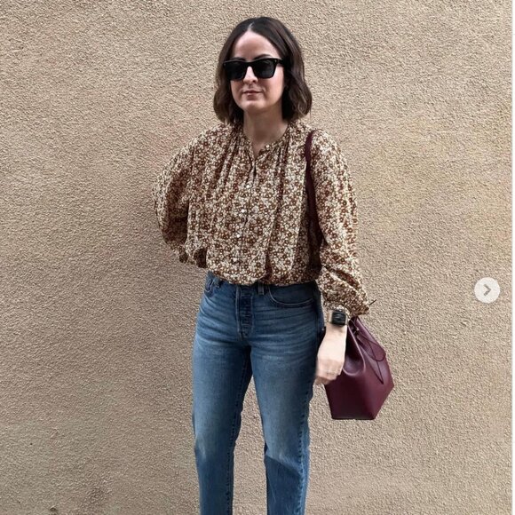 Jane Blouse - Golden Mesa Floral Printed Cotton - Picture 3 of 7